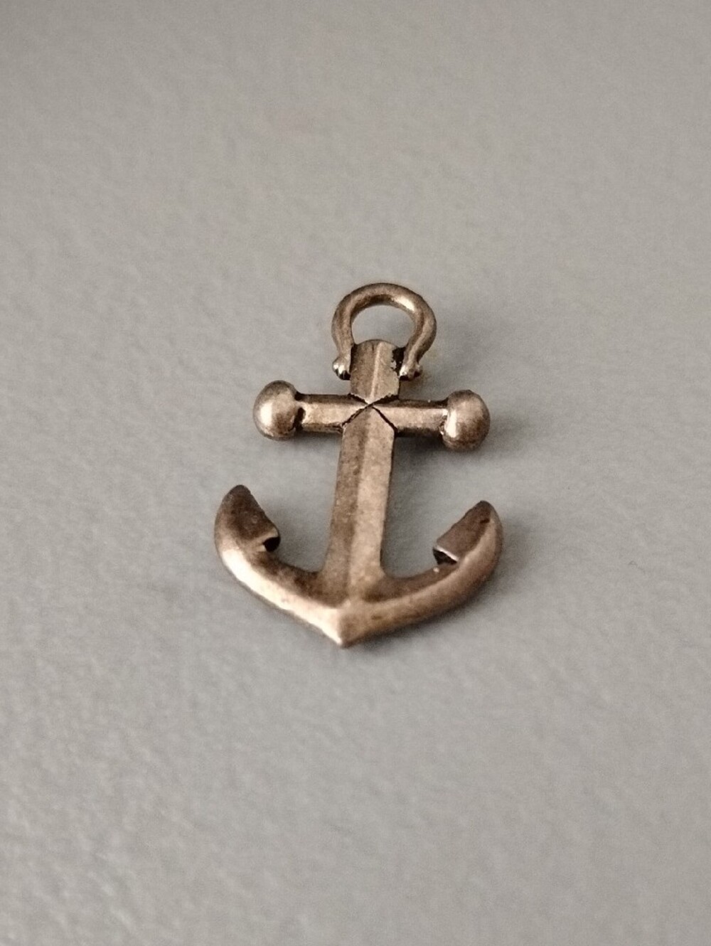 Nautical Anchor Charm Pendant in Antique Silver Tone - Picture 2 of 5